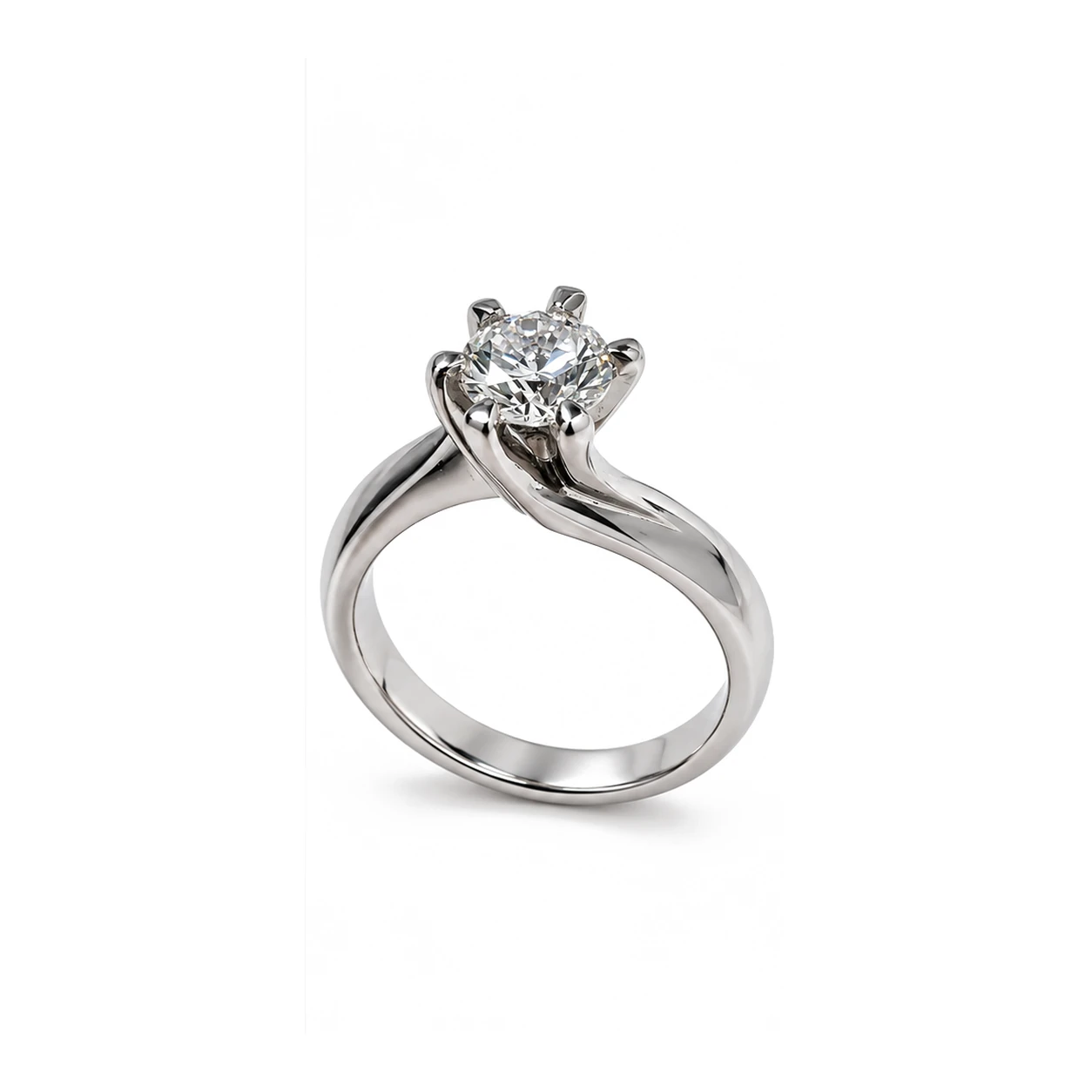 Anello Abbraccio con diamante