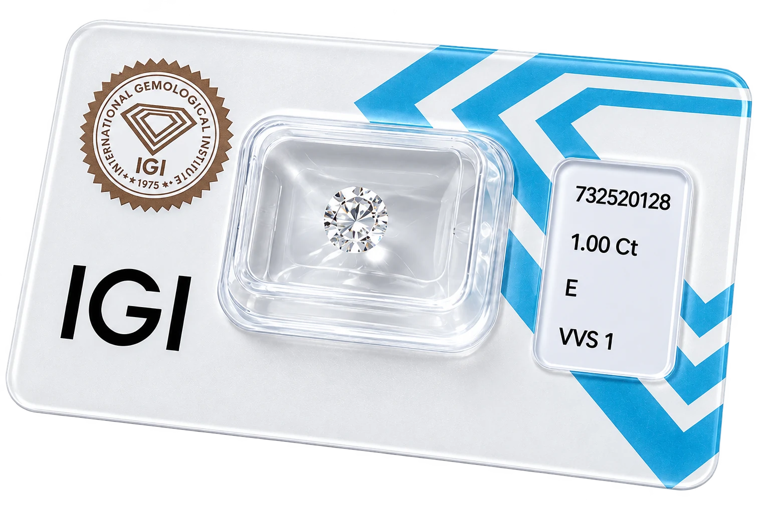 Diamante certificato IGI in blister